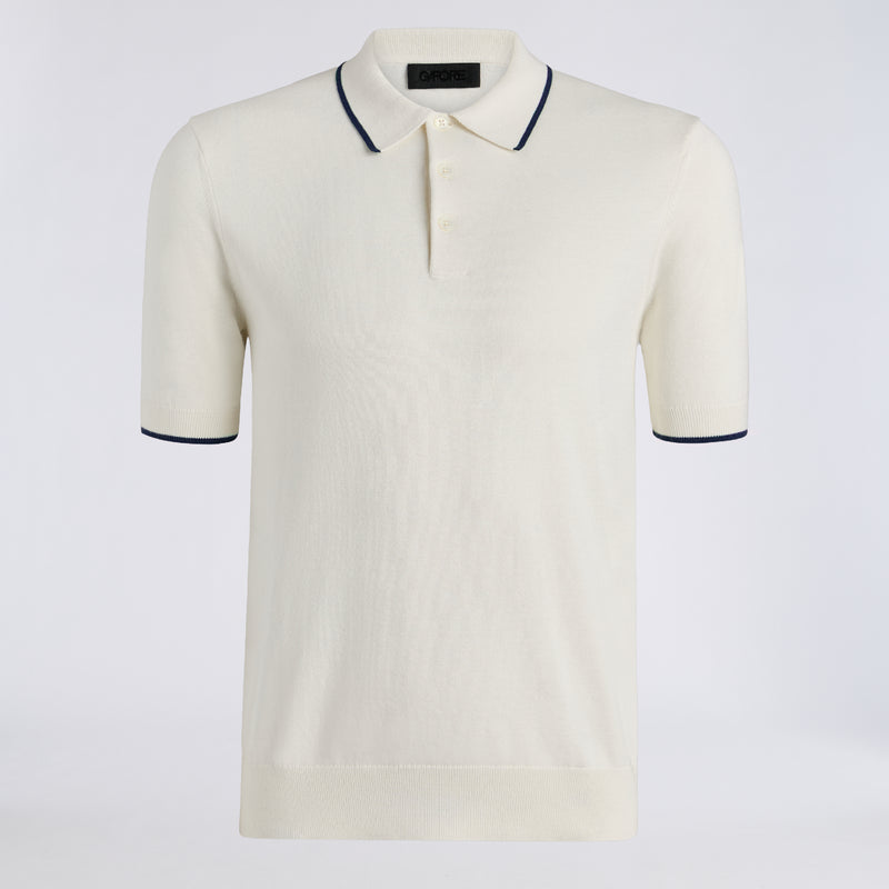 Cooling Cotton Polo Chalk White