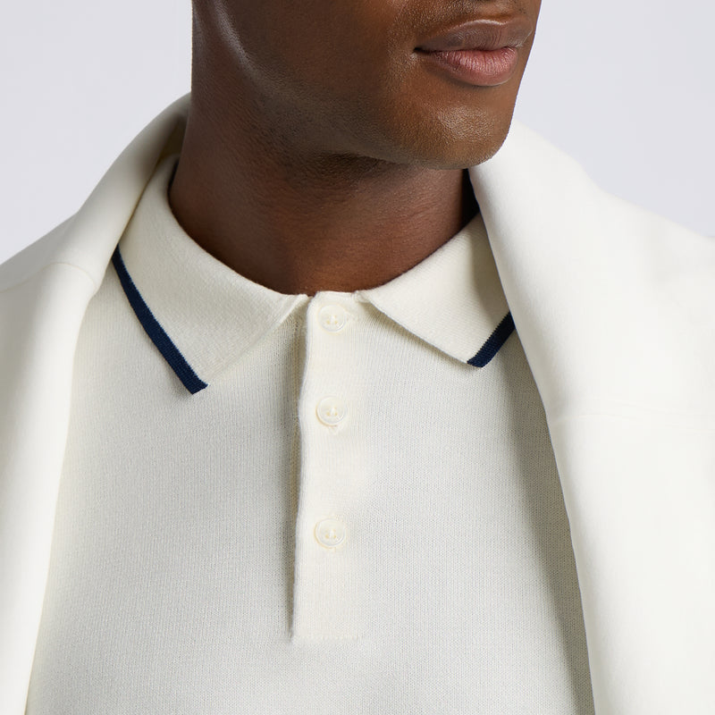 Cooling Cotton Polo Chalk White