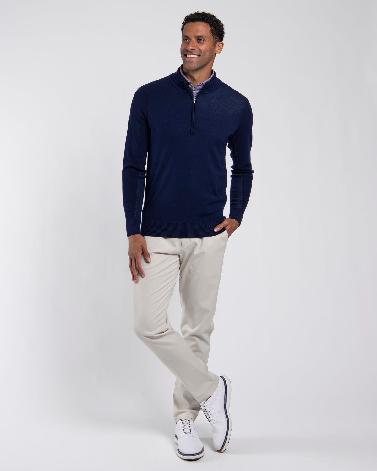 Walker Half Zip Atlanta Blue/Pewter