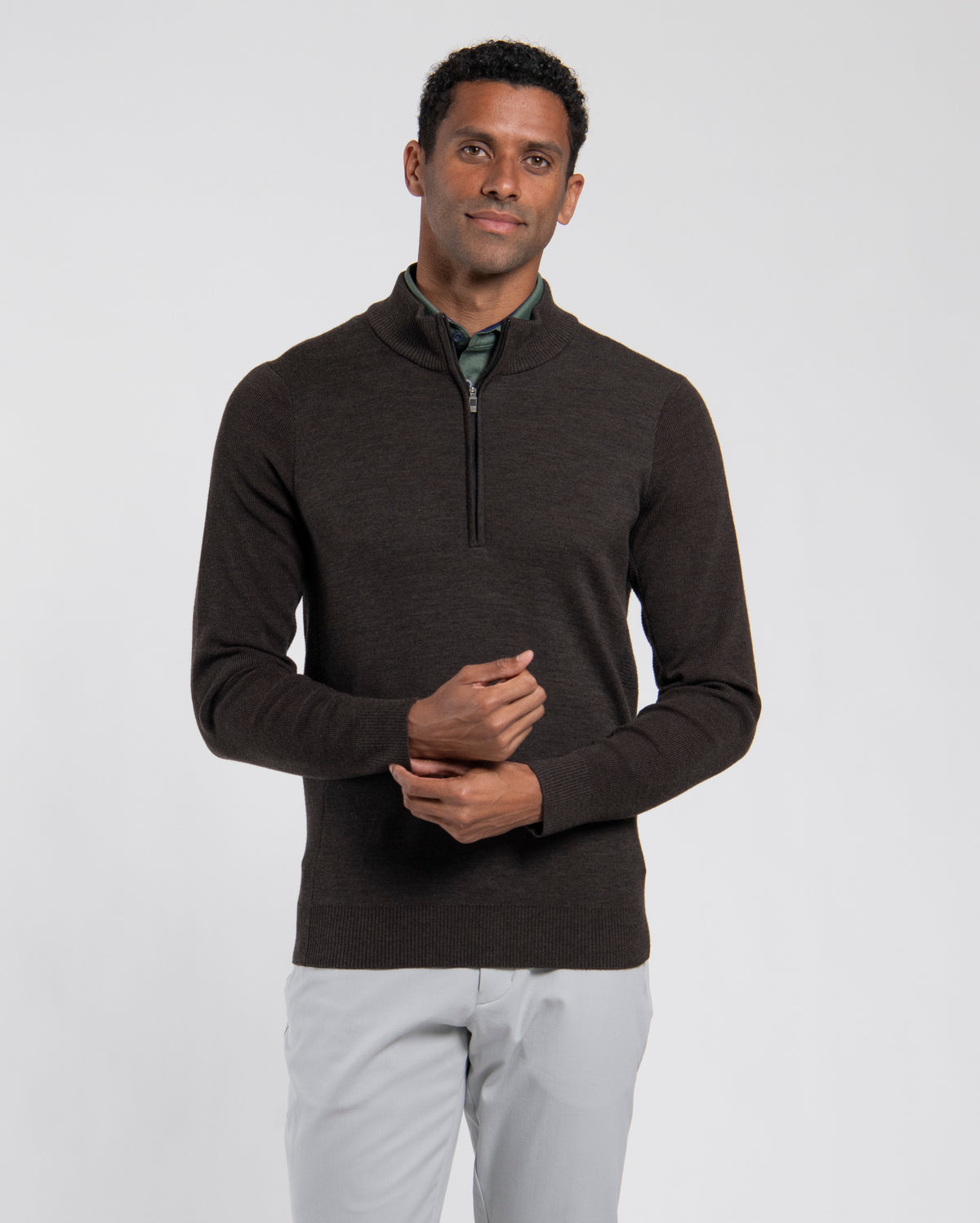 Walker Half Zip Espresso/Black