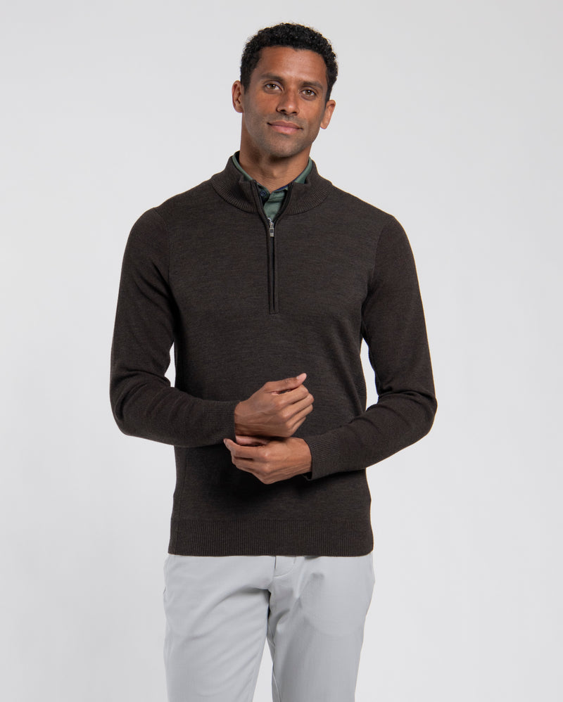 Walker Half Zip Espresso/Black