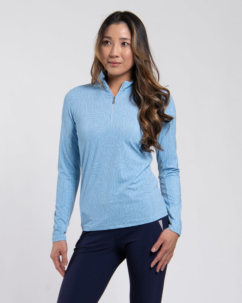 Womens Sunshine Printed Half Zip