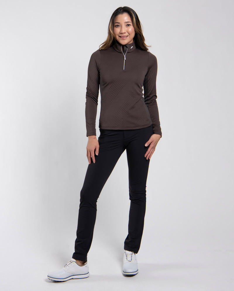 Womens Neila Half Zip Mid Layer Espresso