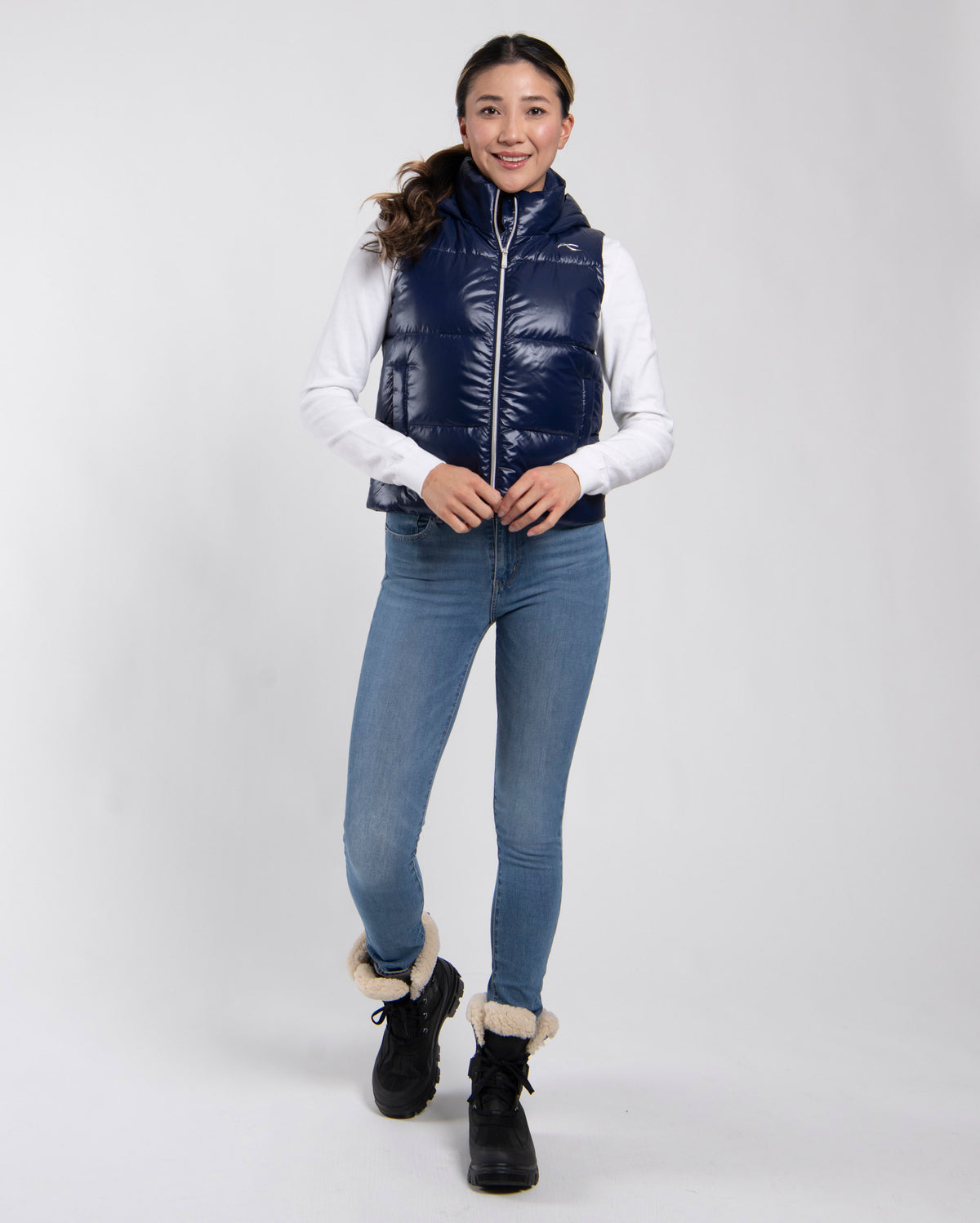 Womens Vivi Shine Vest KJUS Navy