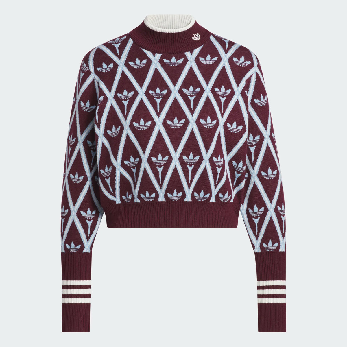 Womens Originals Trefoil Turtleneck Maroon