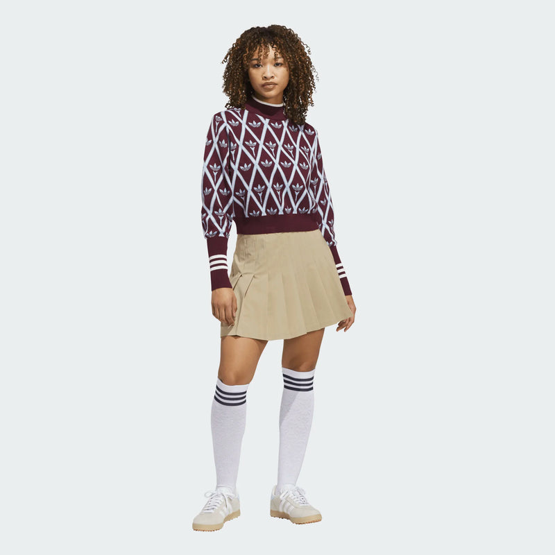 Womens Originals Trefoil Turtleneck Maroon