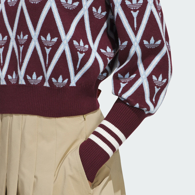 Womens Originals Trefoil Turtleneck Maroon