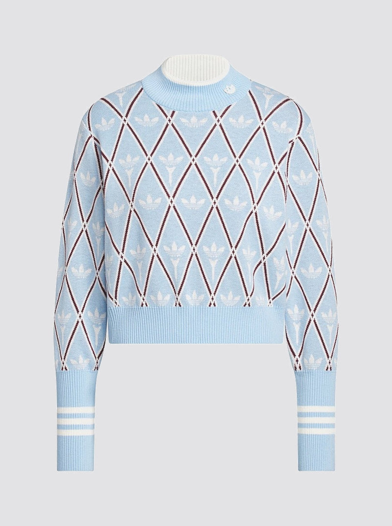 Womens Originals Trefoil Turtleneck Clear Sky