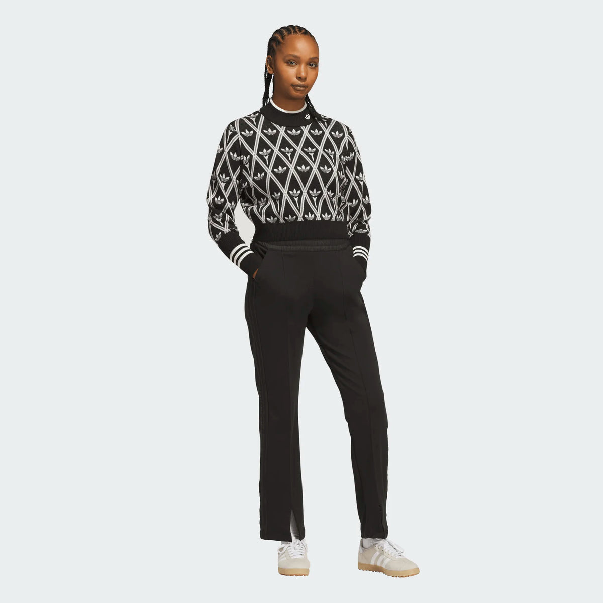 Womens Originals Trefoil Turtleneck Black
