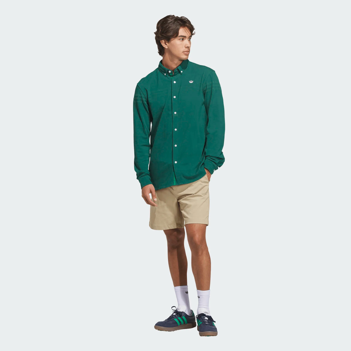 Originals Twistknit Button Up Collegiate Green