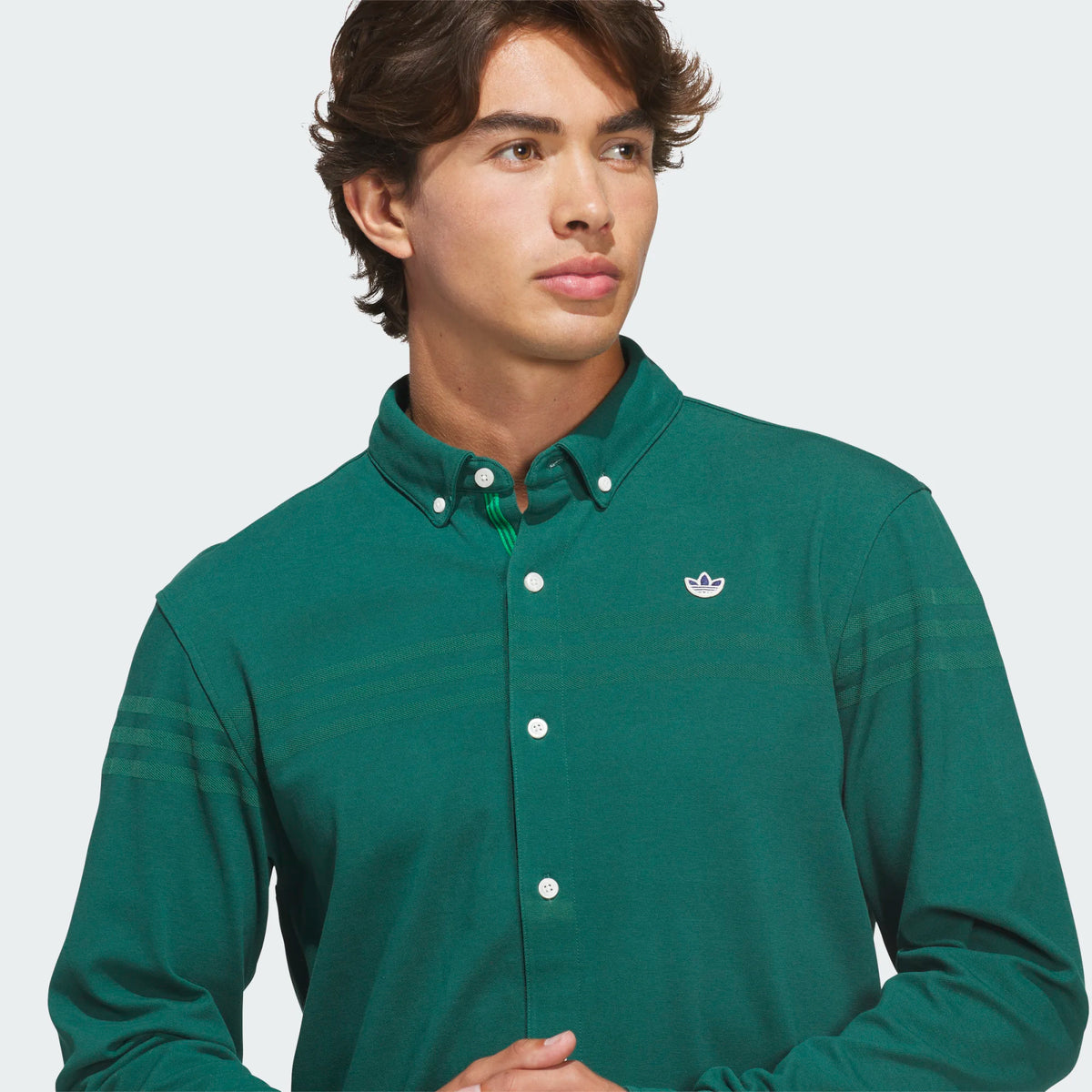 Originals Twistknit Button Up Collegiate Green