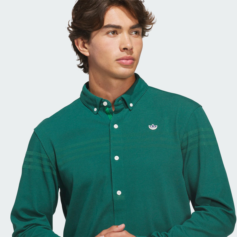 Originals Twistknit Button Up Collegiate Green
