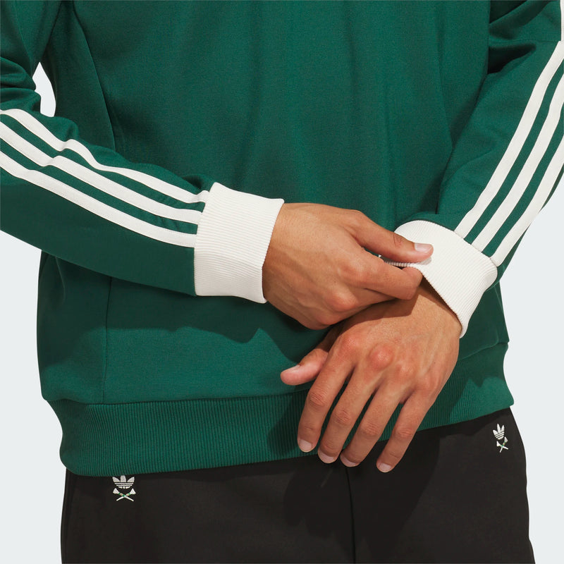 Originals 3-Stripe Quarter Zip Collegiate Green
