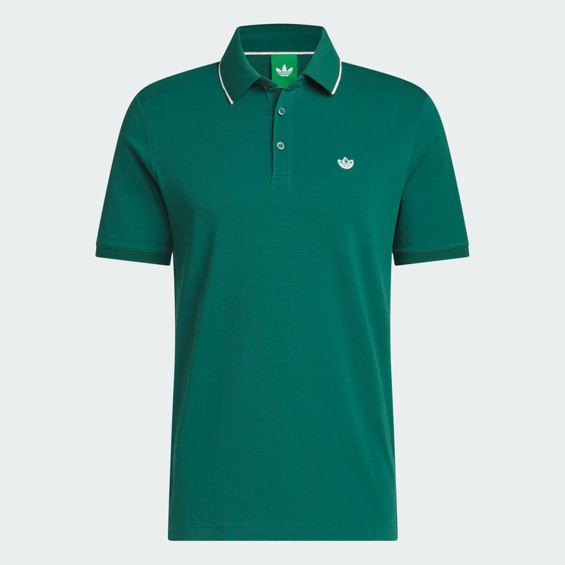 Originals Twistknit Trefoil Polo Collegiate Green