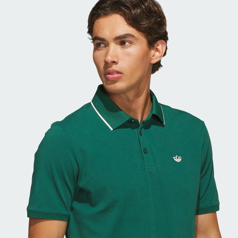 Originals Twistknit Trefoil Polo Collegiate Green