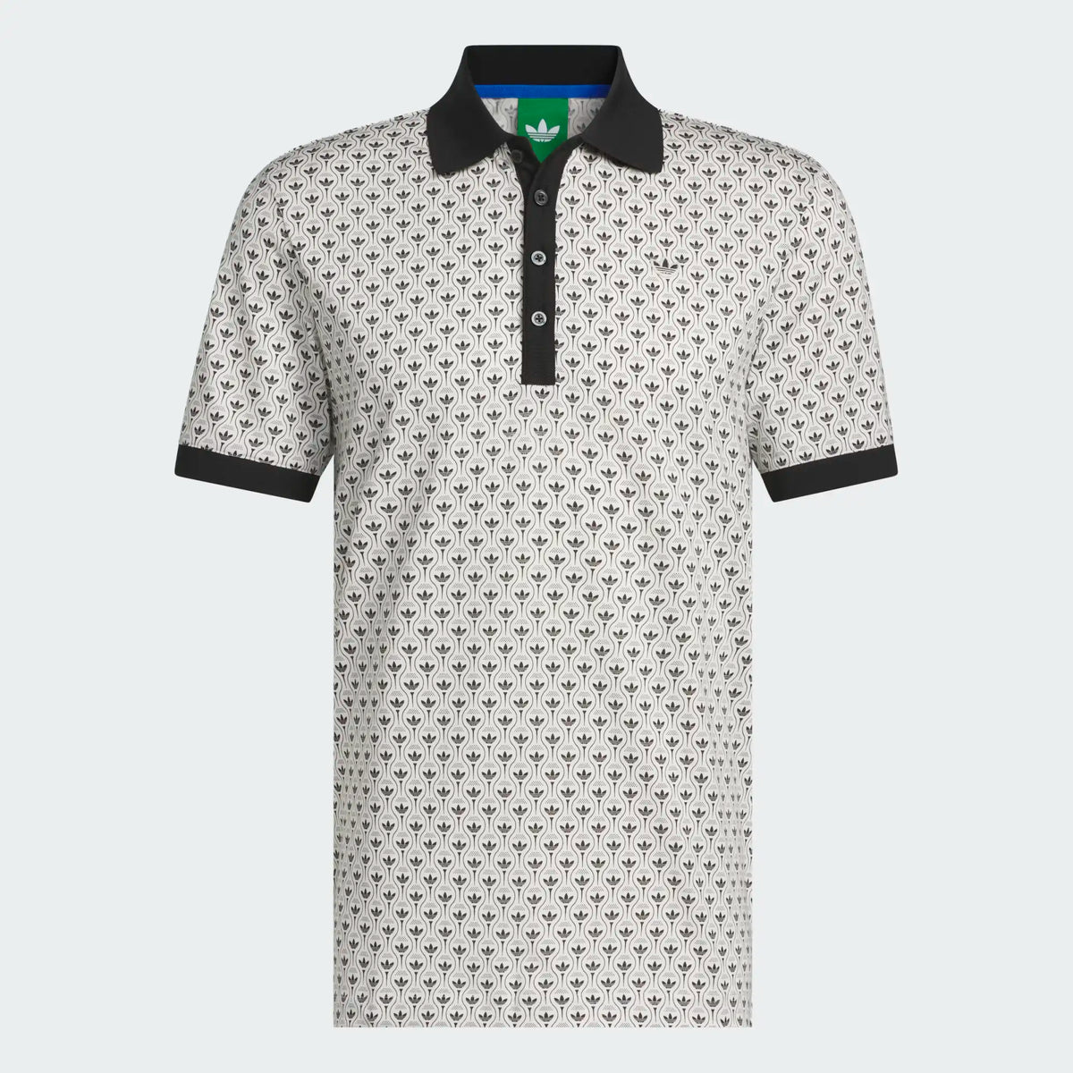 Originals All Over Trefoil Polo Black/Chalk White