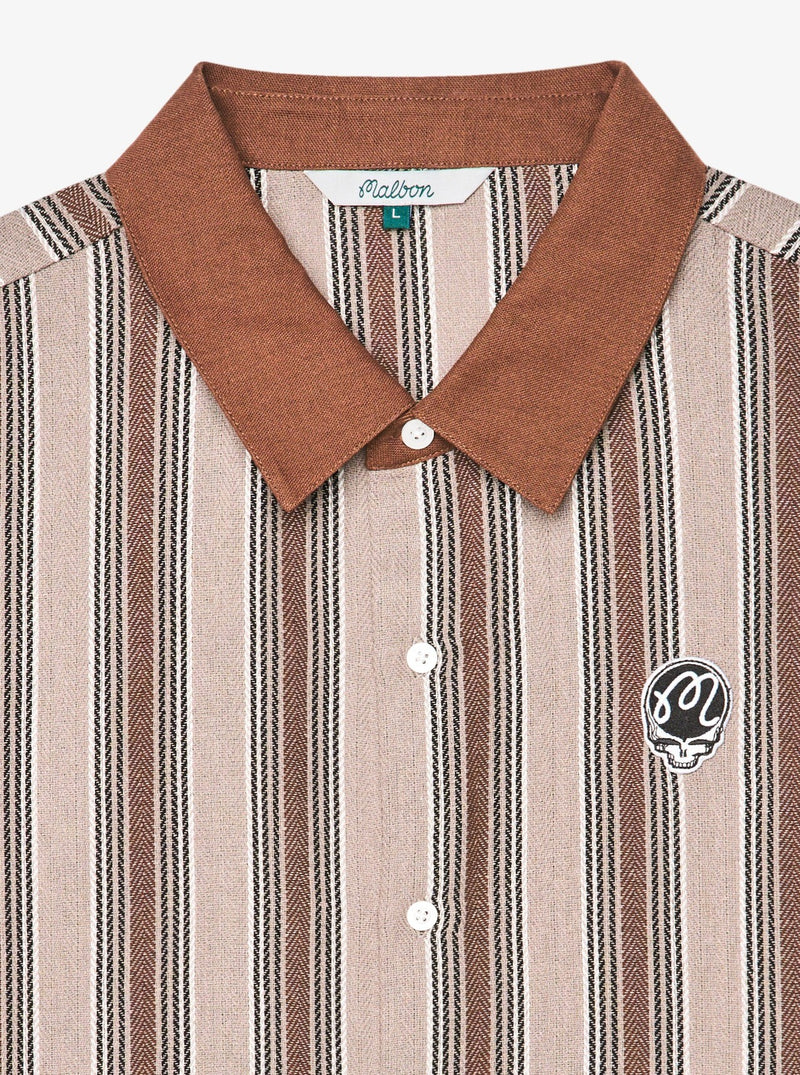Grateful Dead Stealie Blanket Polo Brown
