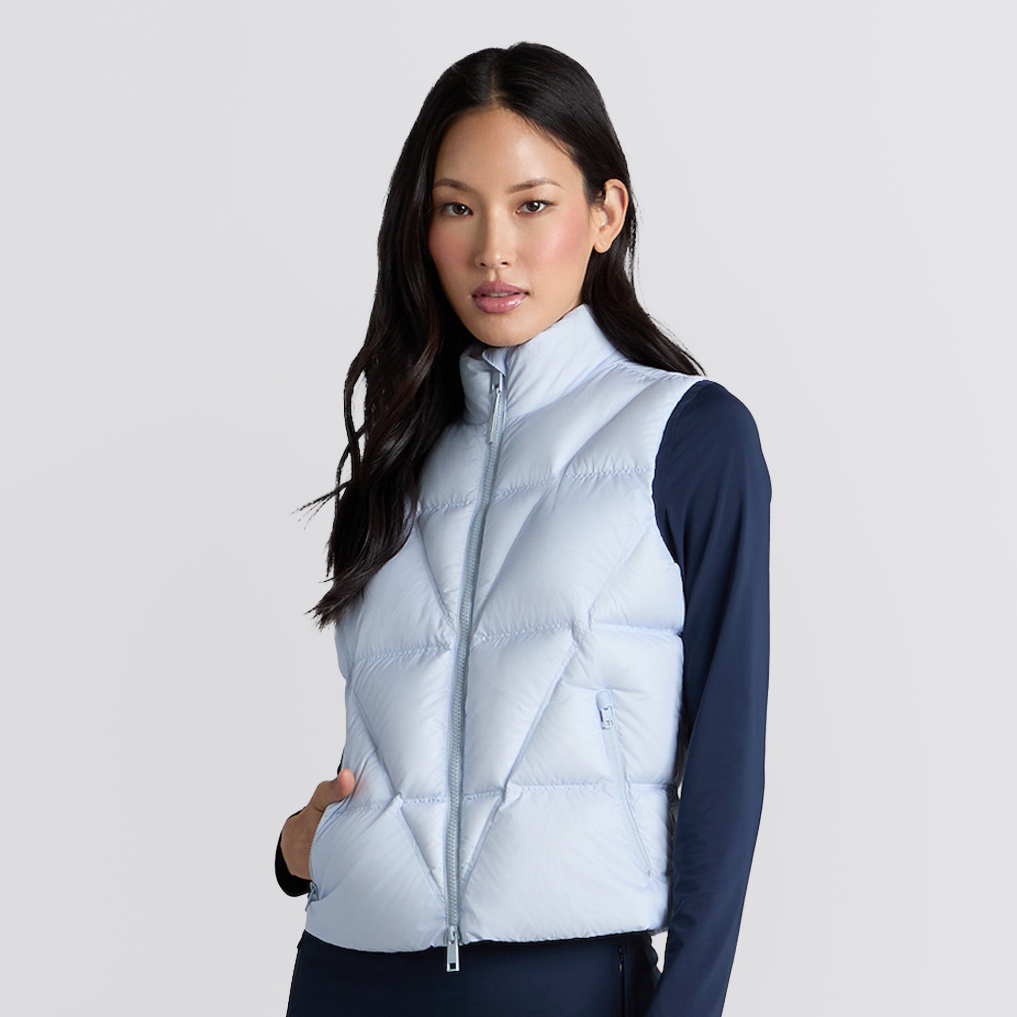 Womens Featherweight Down Fill Puffer Vest Pale Baja