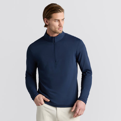 Brushed Back Tech Terry Quarter Zip Twilight