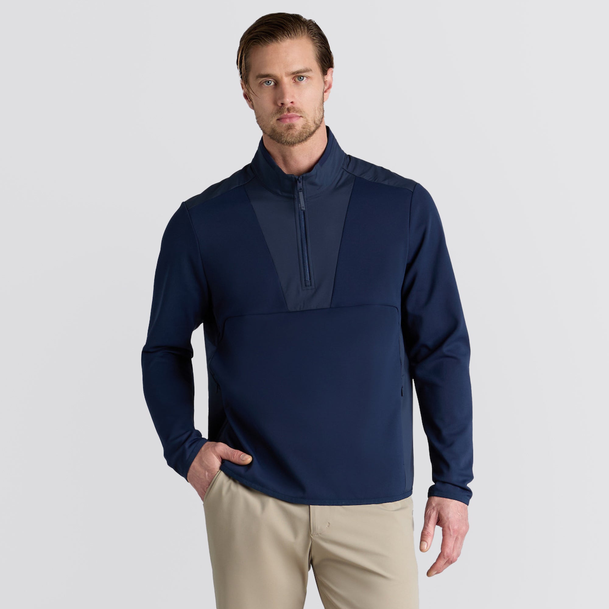 Paneled Hybrid Pullover Twilight
