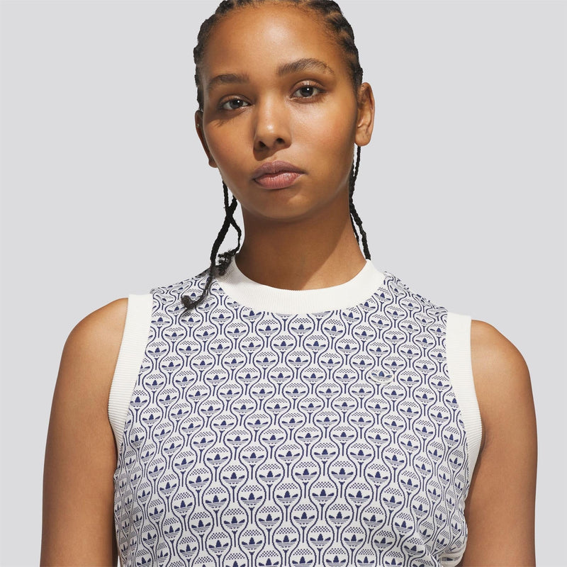 Originals All Over Vest Chalk White/Night Indigo