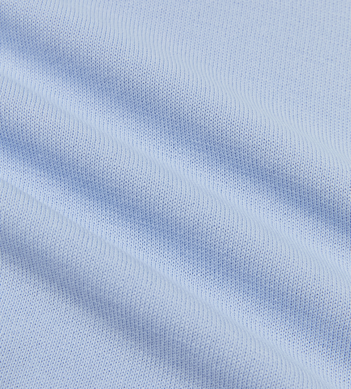 Womens Stripe Knit Polo Dusty Blue