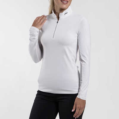 Womens Sunshine Sport Half Zip Mid Layer White