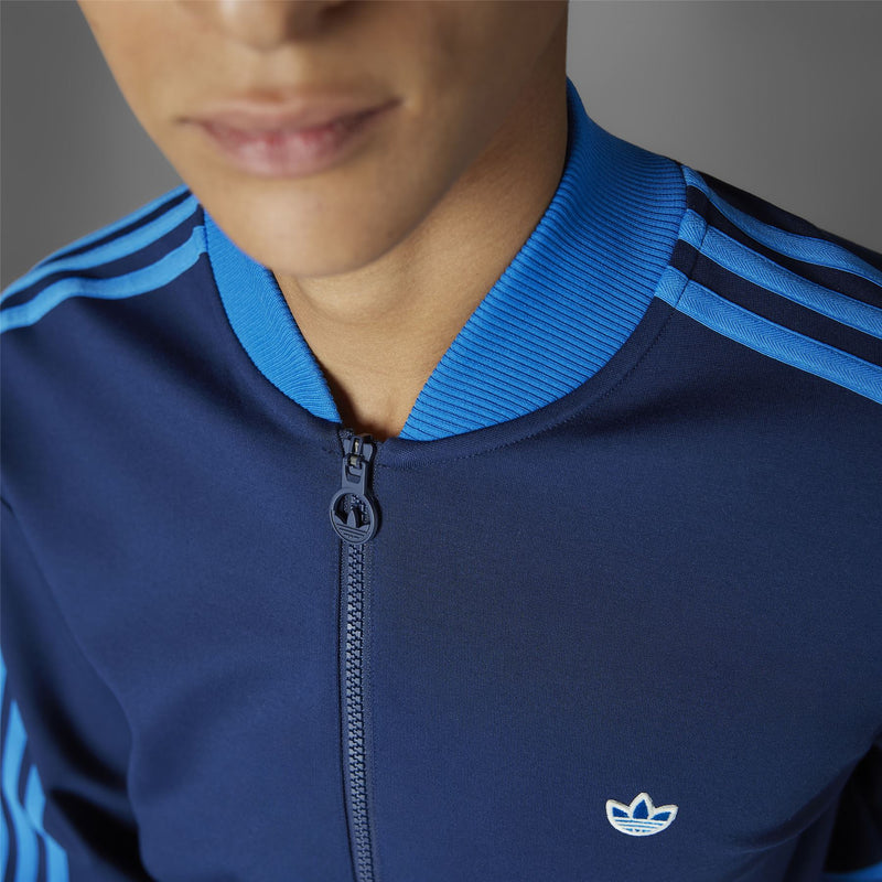 Three Stripes Quarter Zip Night Indigo