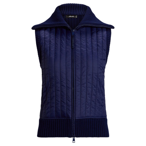 Womens RLX Full Zip Wool Blend Collar Vest Refined Navy - SS25