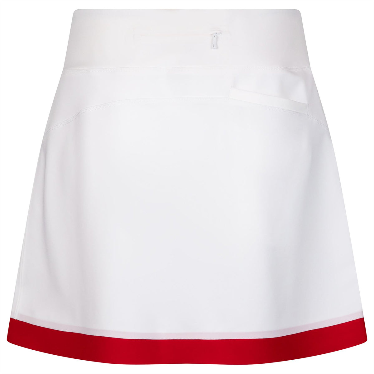 Womens Contrast Sport Skirt Off White/Red