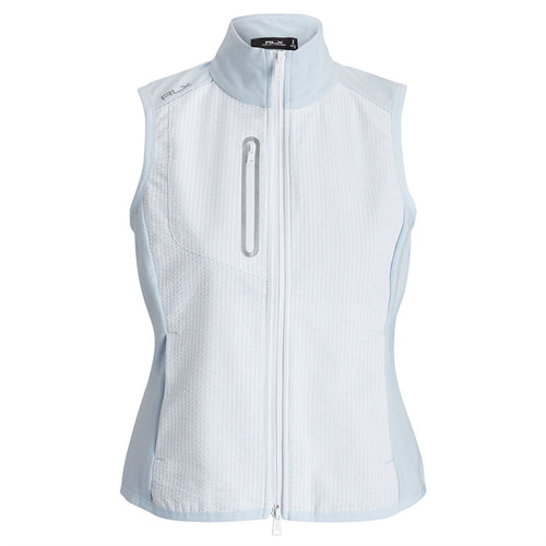 Womens Performance Full Zip Sleeveless Vest Oxford Blue/Ceramic White - SS24