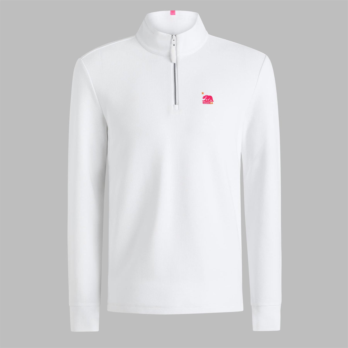 Waffle Knit Quarter Zip Snow
