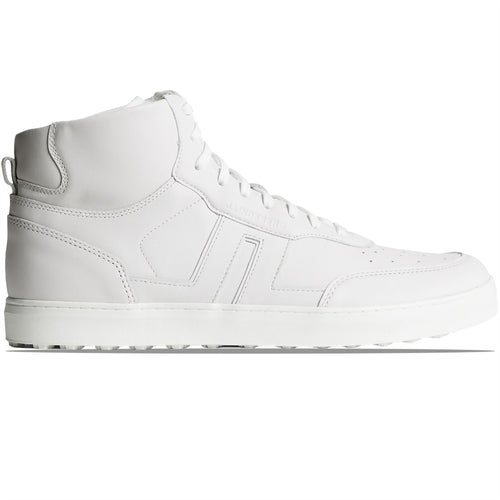 Ace High-Top Leather Golf Sneakers White - SS25