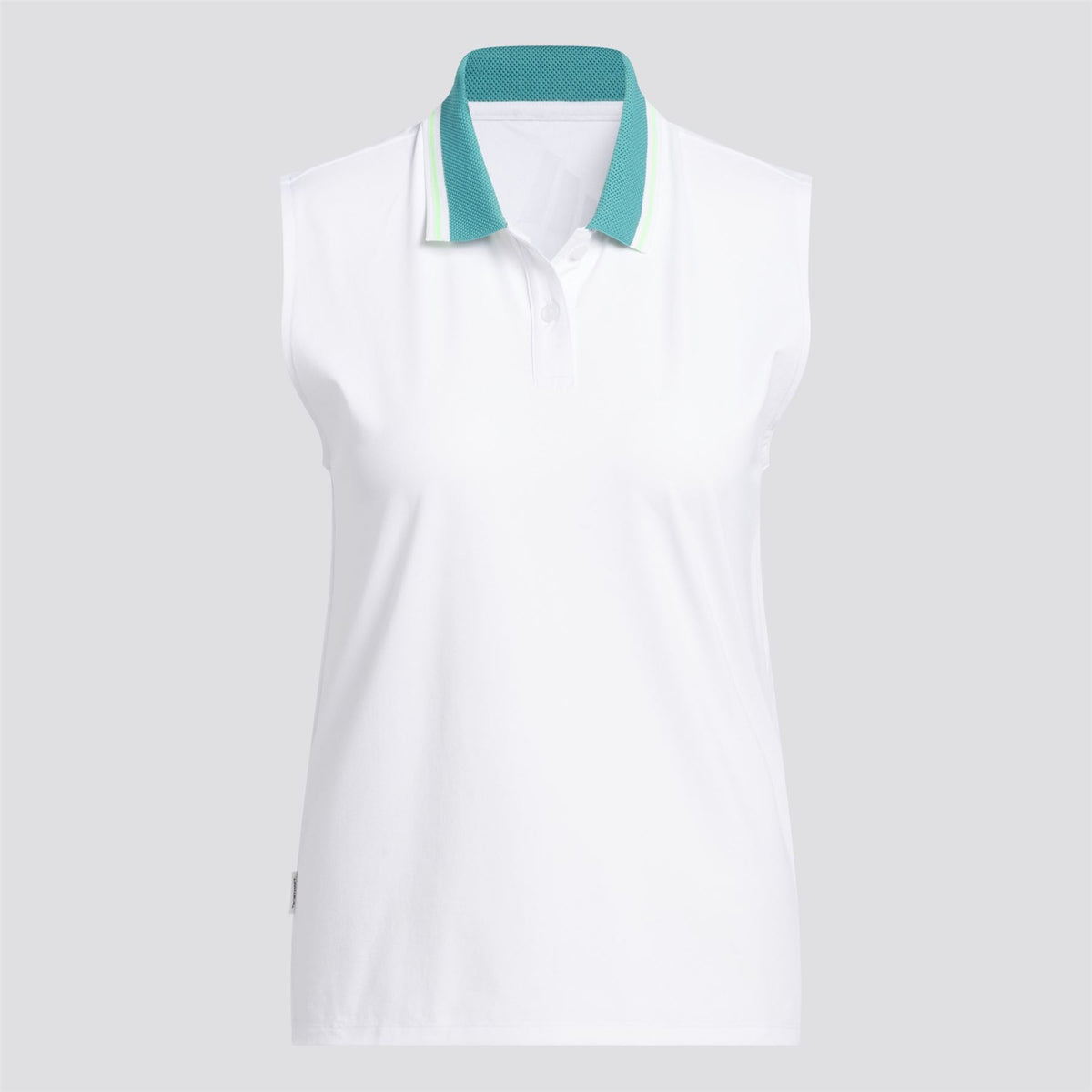 Womens Beyond The Course Twistknit Polo White/Pure Teal