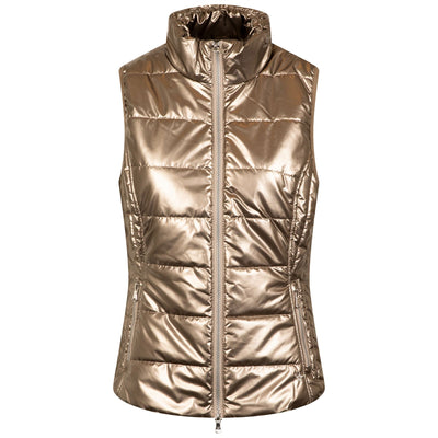 Womens The Wet Look Gilet Khaki