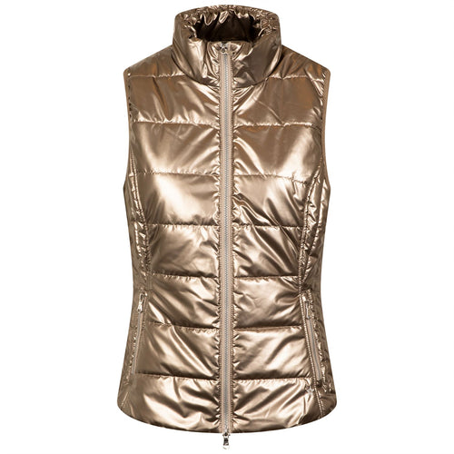 Womens The Wet Look Gilet Khaki