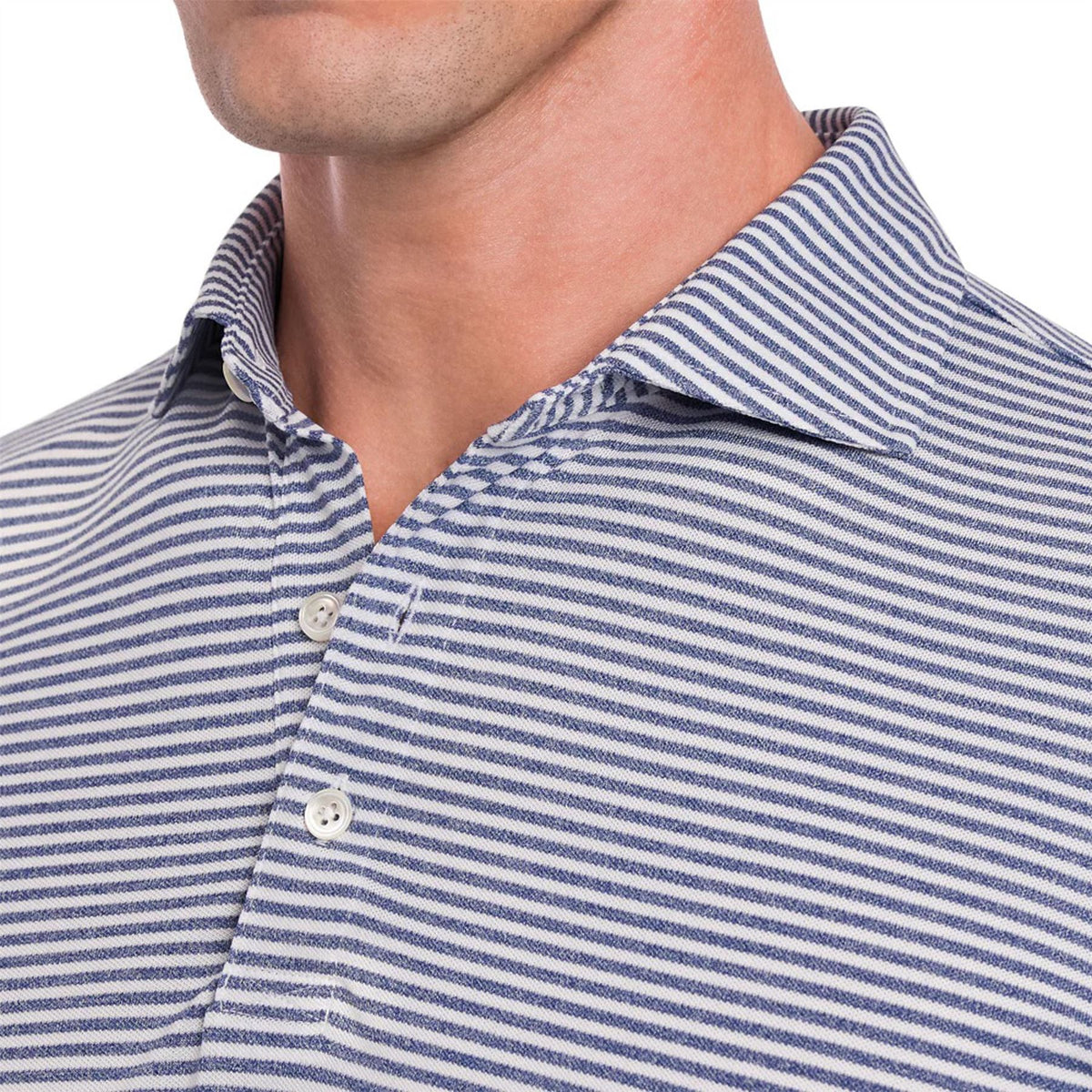 The Maxwell Polo Heathered Andover/White