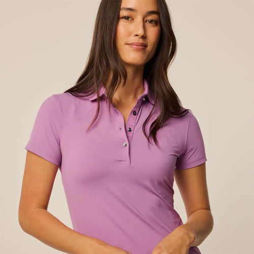 Womens Scarlett Crowley Collar Polo Peony