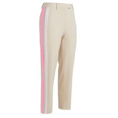Womens Side Stripe Stretch Technical Twill Trousers Stone - SS24