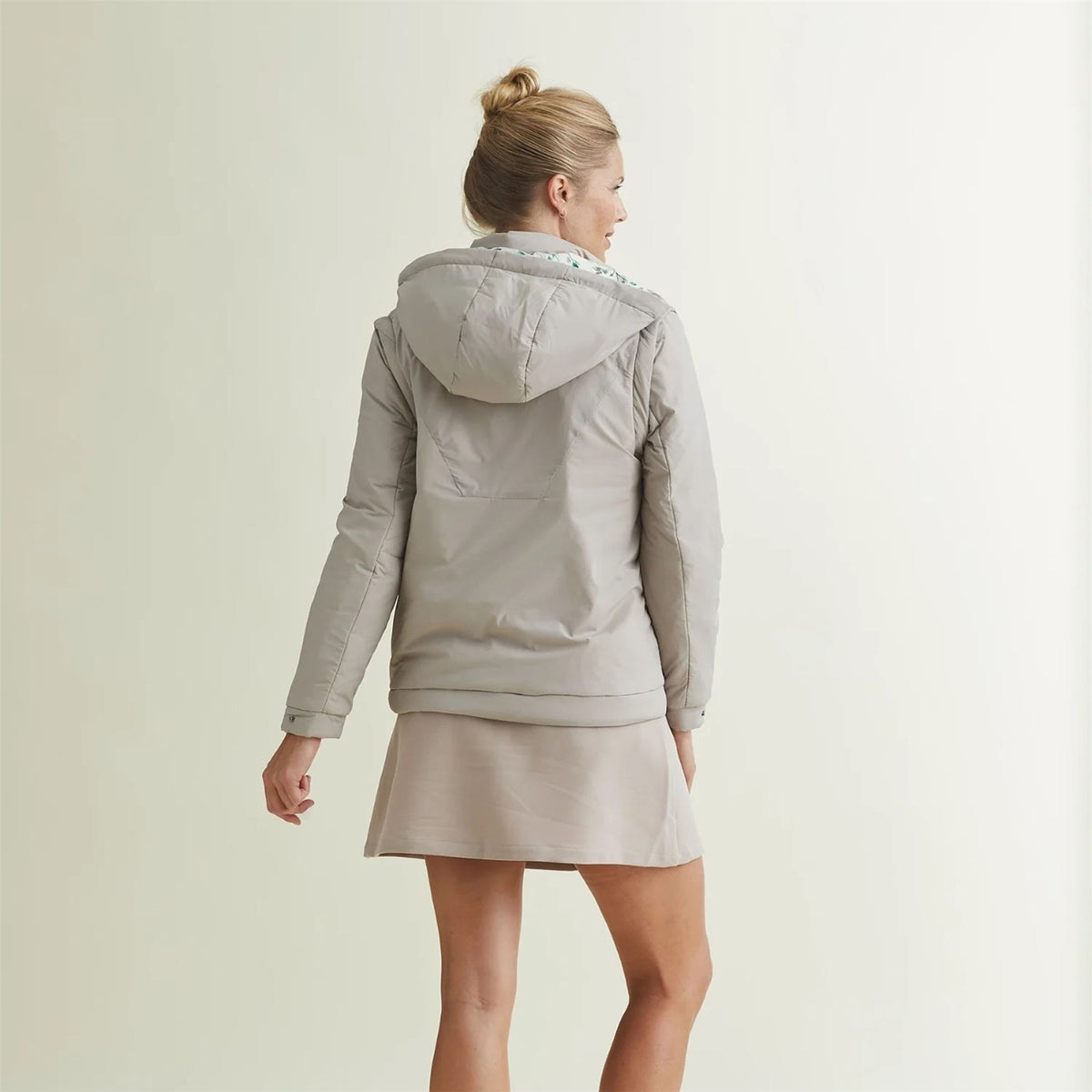 Womens Fait Tout Hooded Jacket Vest Cobblestone