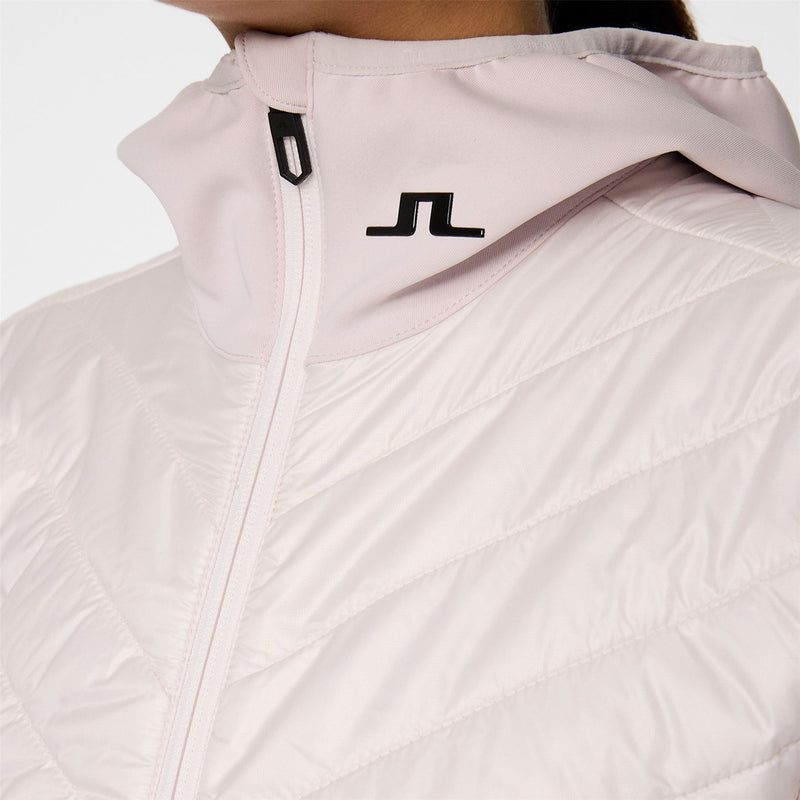 Womens Madde Quilt Hybrid Hoodie Gray Lilac