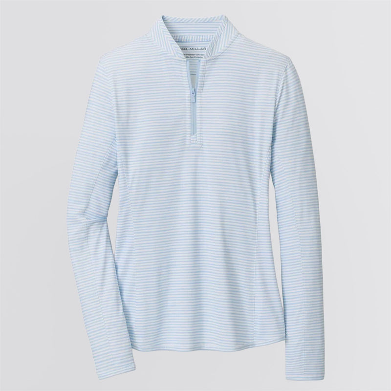 Womens Shadebreak Bunker Stripes Lightweight Sunshirt Blue Brisk