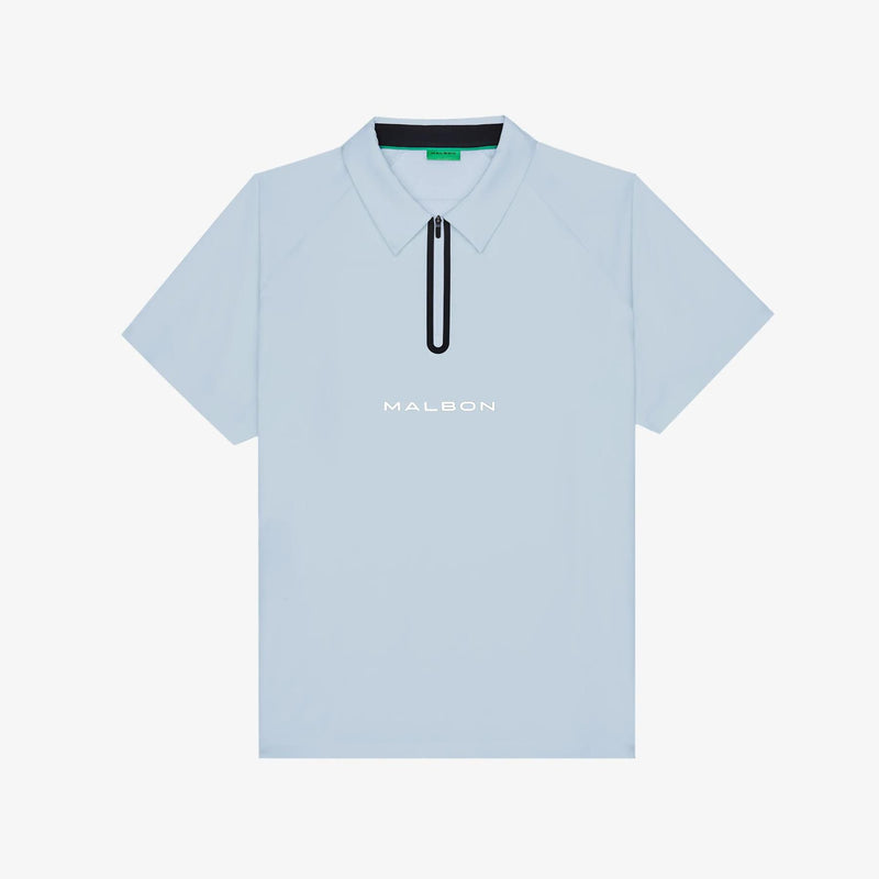 Performance Zip Raglan Polo Subdued Blue