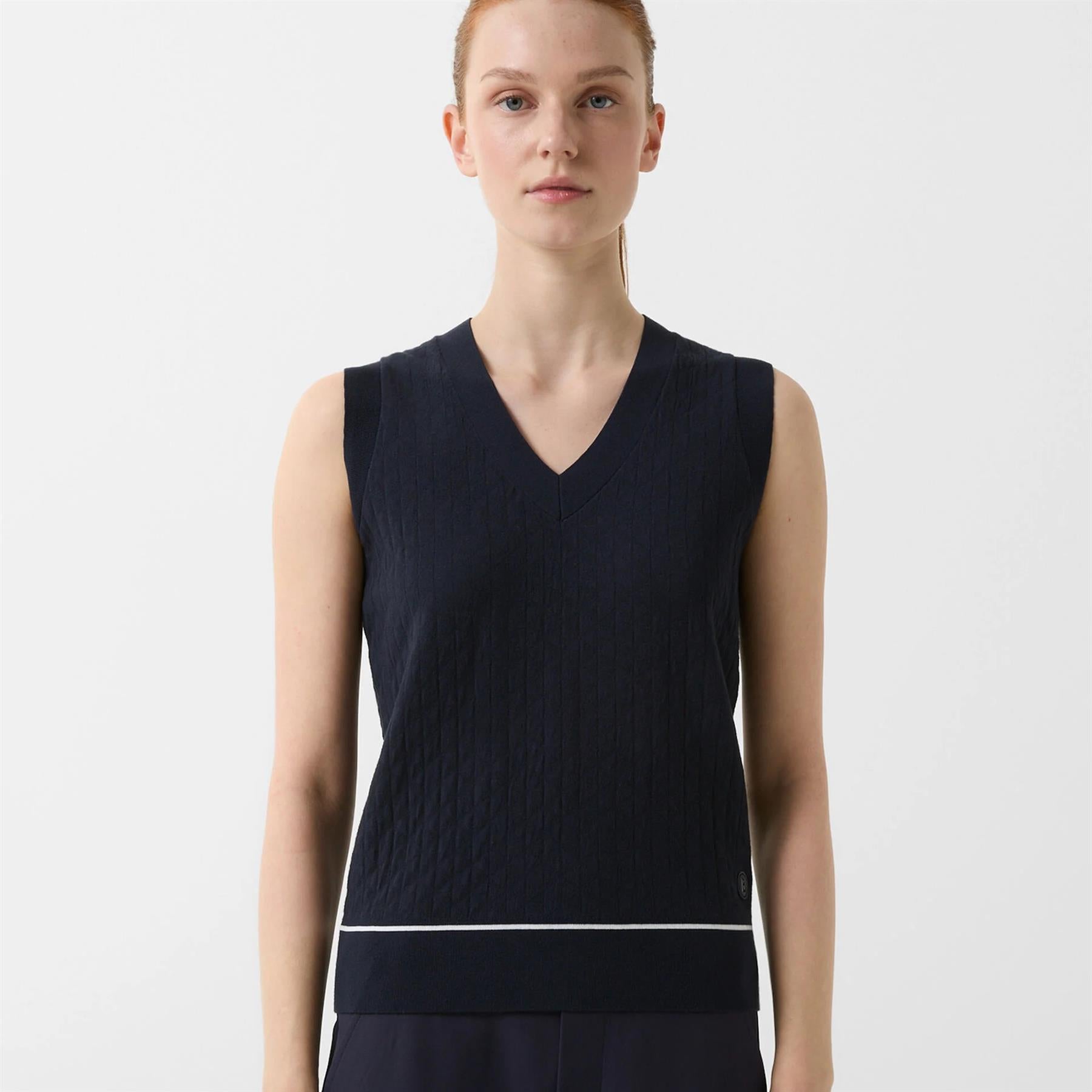 Womens Peani V-Neck Vest Navy