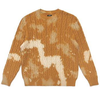 Malbon Golf Shibori Cableknit Sweater Saffron | TRENDYGOLFUSA.COM