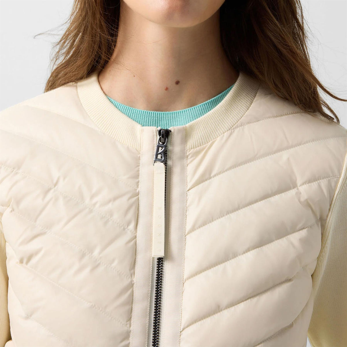Womens Zilly Hybrid Knit Jacket Eggshell