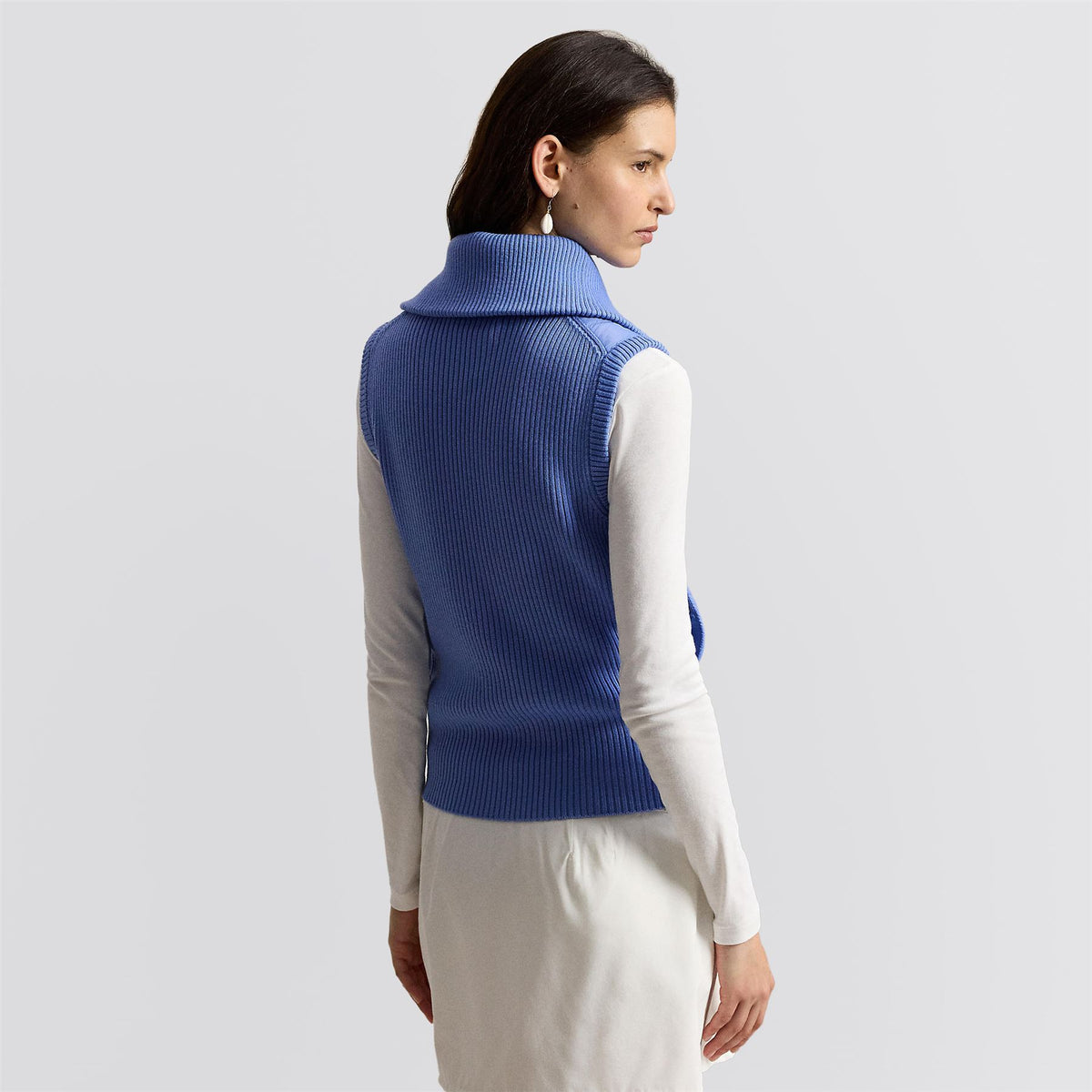 RLX Womens Wool Blend Sweater Vest Blue Mist