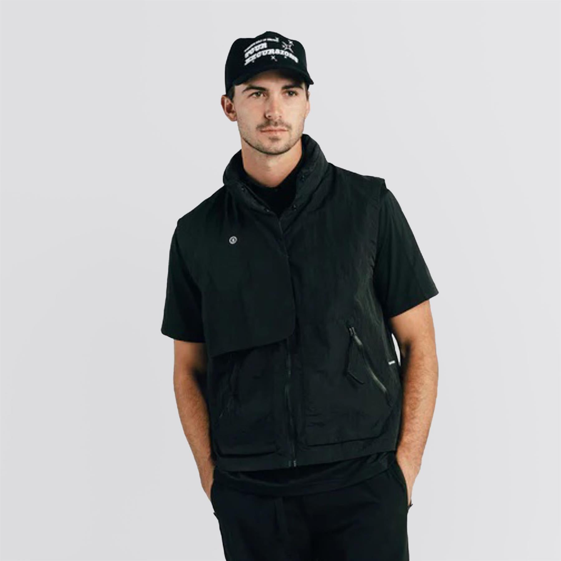 Herbie Nylon Vest Black