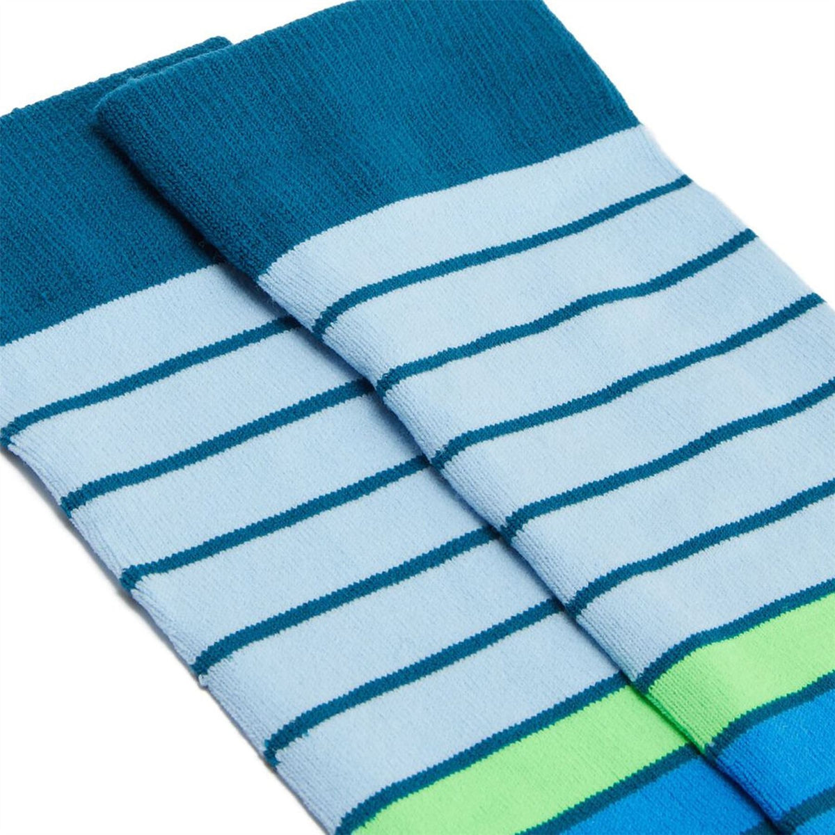 Mixed Stripe Crew Sock Petrol