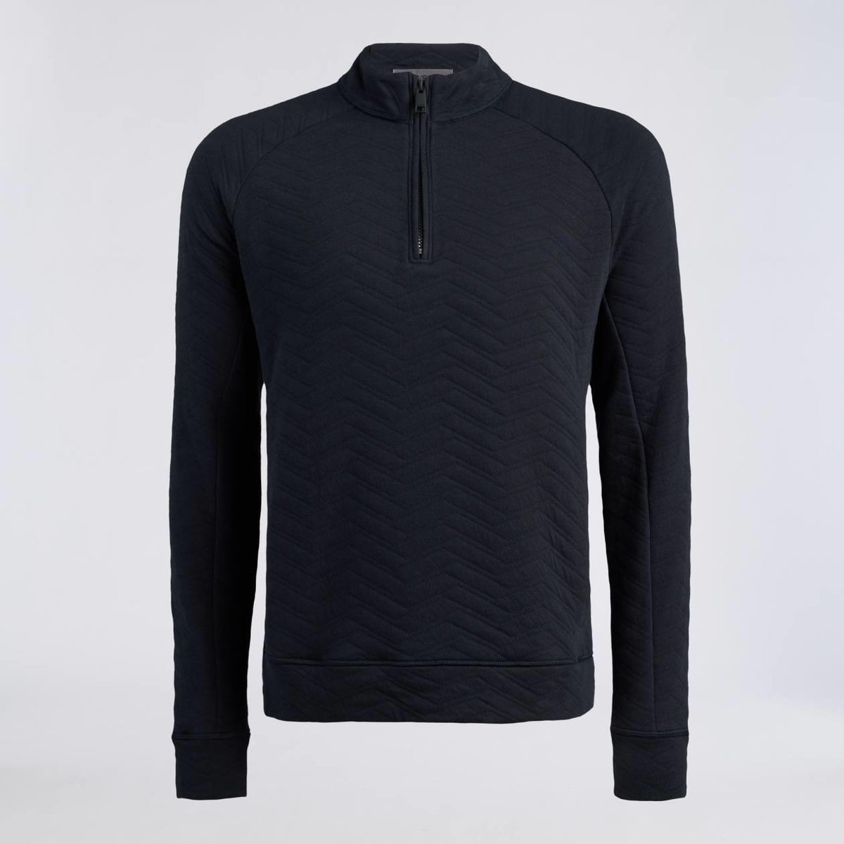 Dunes Cotton Quilted Quarter Zip Onyx